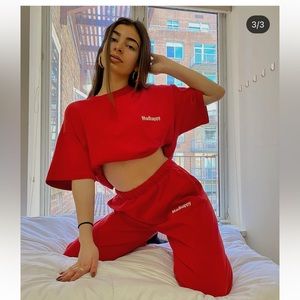 Madhappy classics sweatpants and tee shirt. Perfect condition!